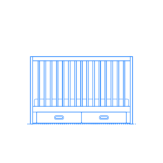 Furniture Crib Infant Bed Ikea Stuva Crib Contour Svg Vector, Free Vectors File